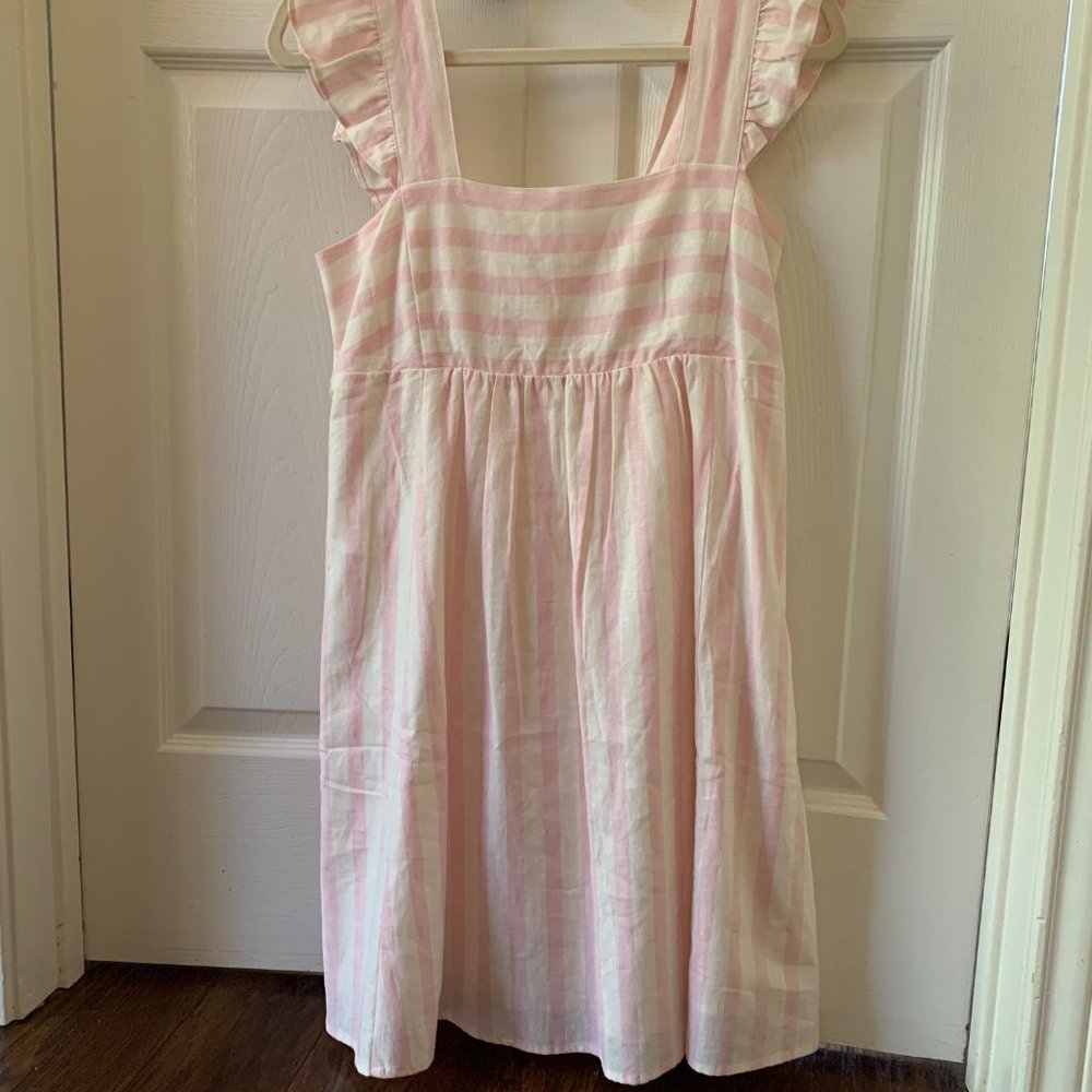 Draper James Maddie Babydoll Dress in Cabana Stripe NWT